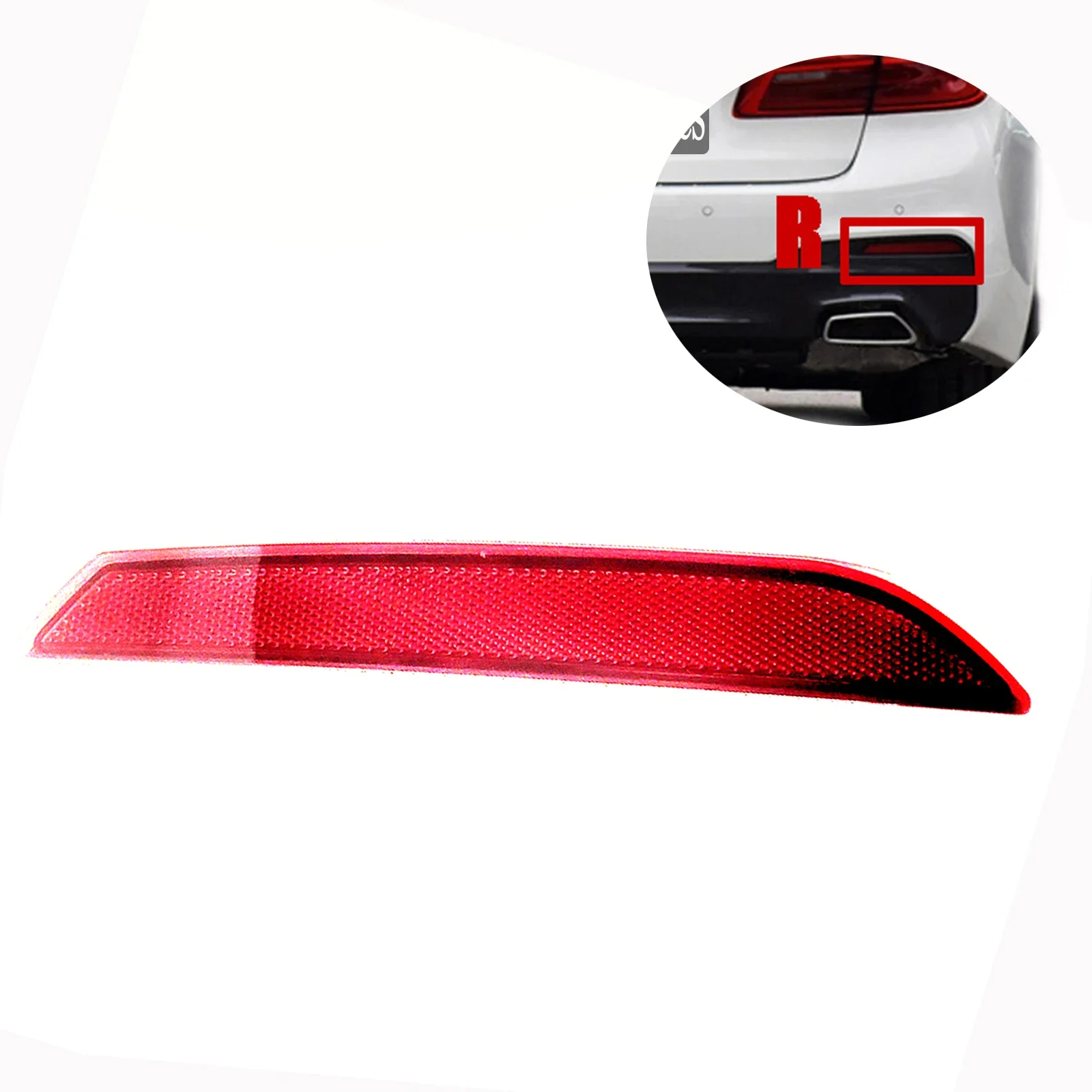 For REAR Reflector 17-22 BMW 5 M-SPORT G30 Sedan G31 Wagon 520d 520dX 525d 530d 530dX 530e 530iX 540dX 540iX M550dX  LH&RH Side