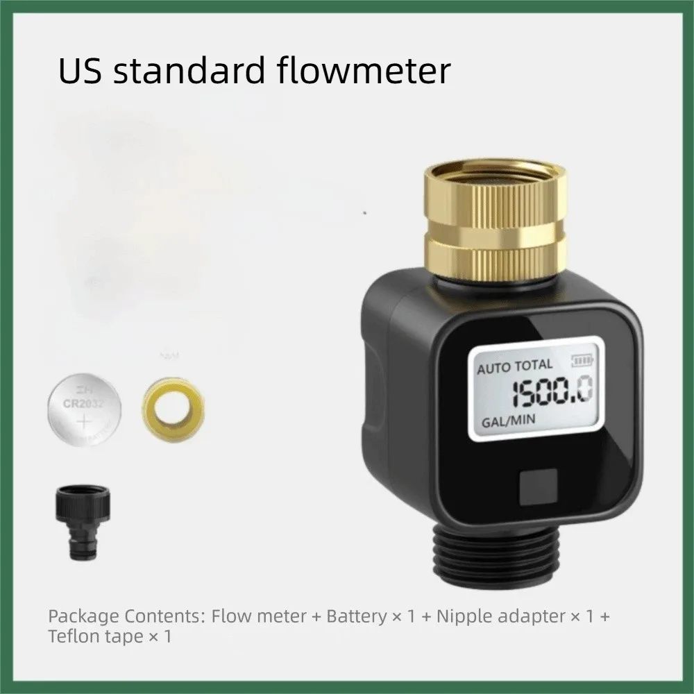 High Accuracy Water Flow Meter IPX5 Waterproof Sensor Technology Digital Flowmeter Digital Display Multifunctional