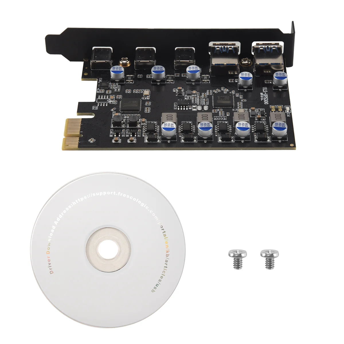 2026 بطاقة توسيع جديدة + PCIe إلى 5 منافذ (3X USB C,2X USB 3.0-A) بطاقة توسيع PCI Express لـ 10/8/7 ونظام التشغيل 10.8.2 #4