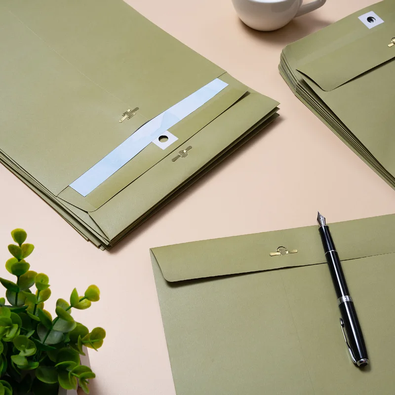 30pcs-23x34cm-a4-envelopes-metal-snap-120g-colored-paper-invitation-small-business-file-folder-stationery-supplies-storage-bag