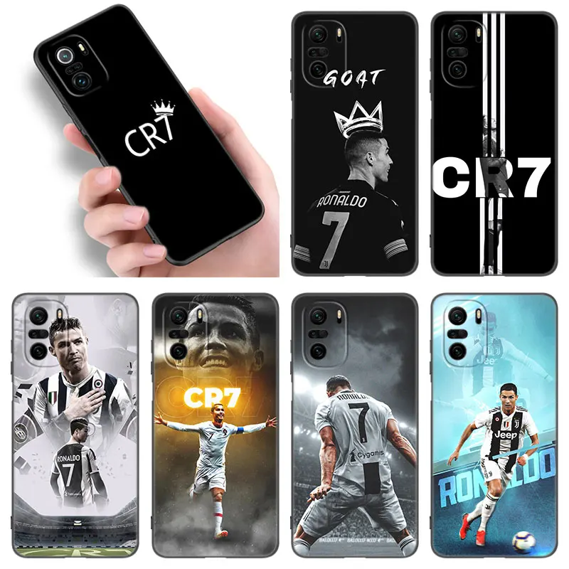 R-Ronaldo Cool CR7 Black Silicone Phone Case For Xiaomi 11 Lite 10T 11T 13T 14 Pro POCO M3 M4 M6 X3 NFC X4 X5 Pro F5