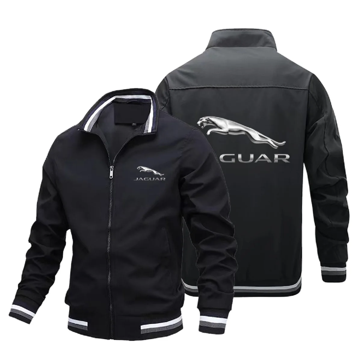 

2024 Jaguar logo printed men's jacket, fashionable trench coat, outdoor sports jacket, autumn and winter coat top