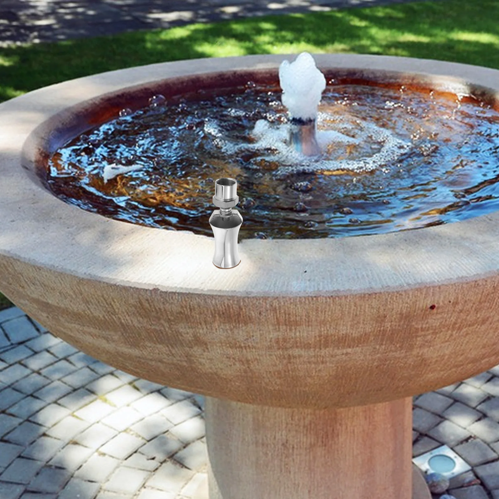 Buse de pulvérisation de fontaine réglable en acier inoxydable, buse de pulvérisation pour jardin, étang, parc, paysage, arroseur de champignons, 1 pièce