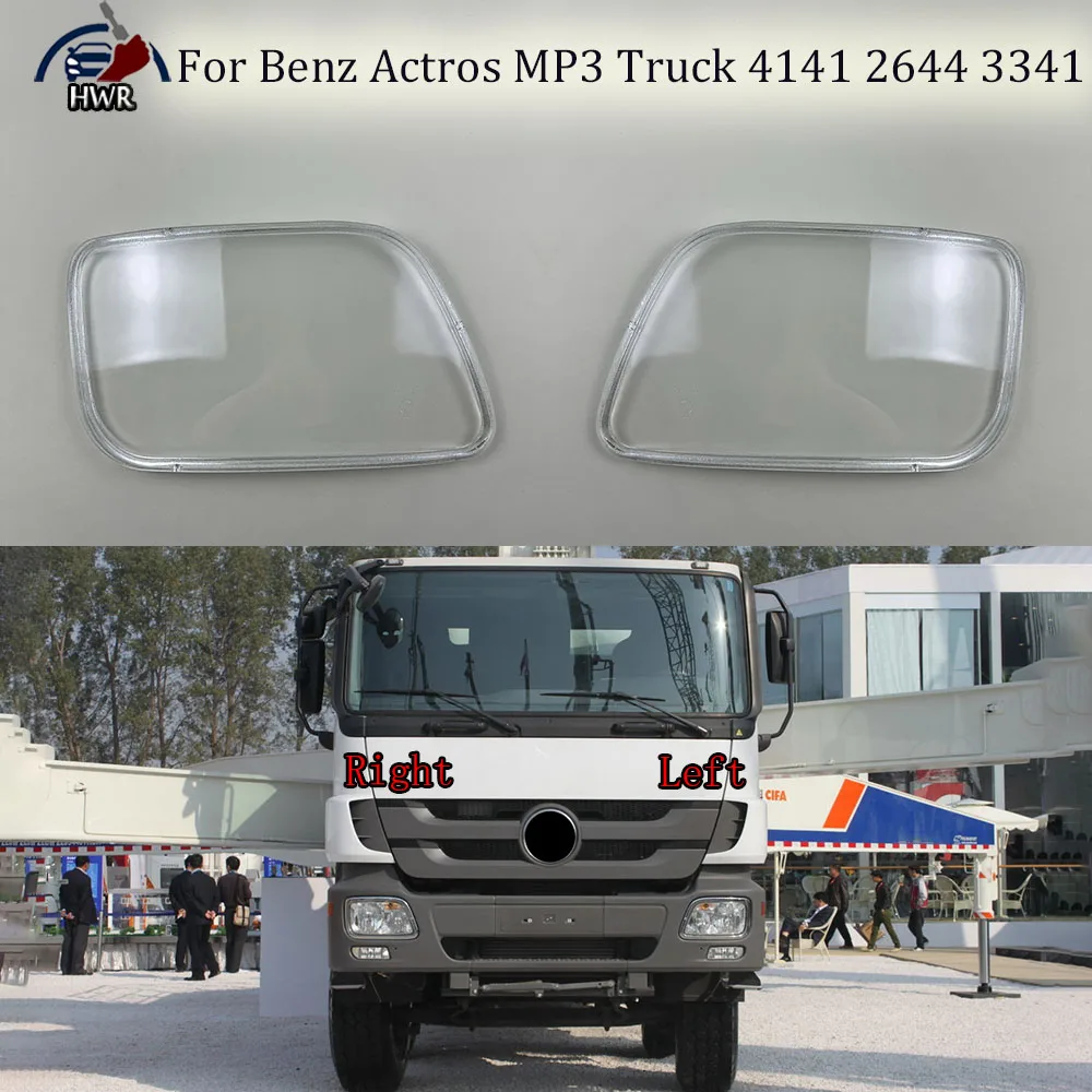 

Headlamp Cover Headlight Shell Transparent Lens Plexiglass Replace Original Lampshade For Benz Actros MP3 Truck 4141 2644 3341