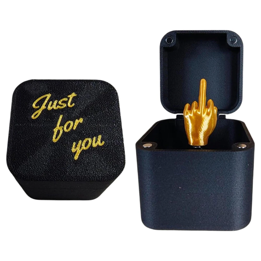 صندوق هدايا مفاجئ بالإصبع الوسطى، صندوق هدايا مزعج، صندوق إصبع متوسط مضحك، هدية مزحة ممتعة لعيد الميلاد #1