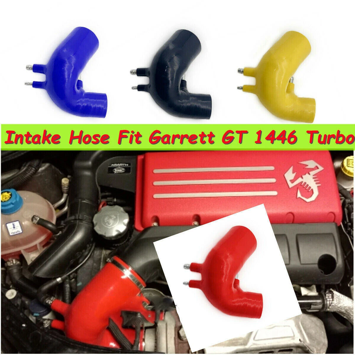 Replacement Parts For Abarth 500 595 695 Parts with Competizione Garrett Silicone Intake Inlet Hose Kit