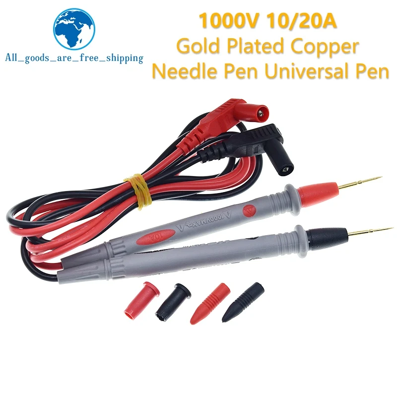 TZT Multimeter Test Leads Universal Cable AC DC 1000V 20A 10A CAT III Measuring Probes Pen for Multi-Meter Tester Wire Tips