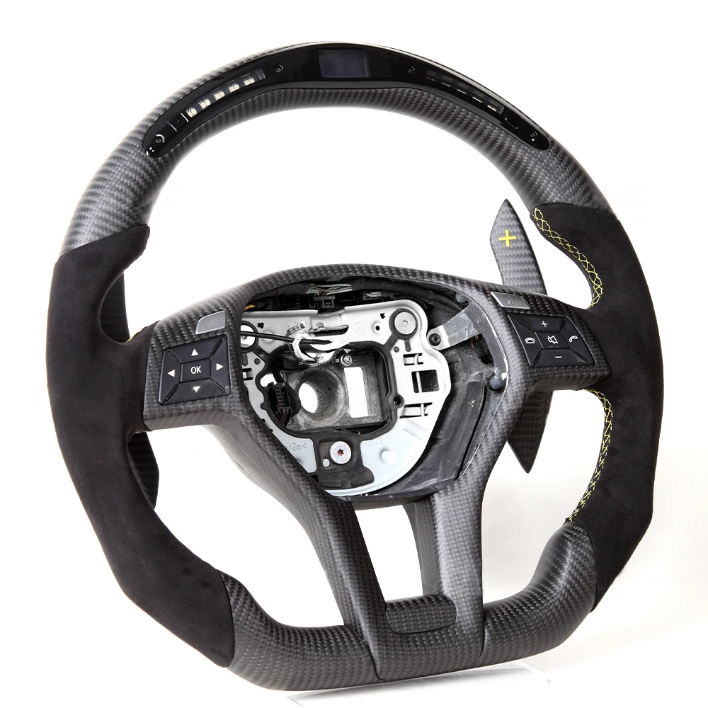 

LED RPM Smart Racing Car Real Carbon Fiber Steering Wheel for Mercedes Benz v Class W447 Steering Wheel