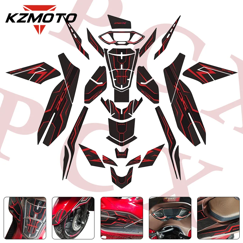 

NEW 3D Gel Motorcycle Fuel Tank Pad Fairing Protection Stickers Whole Car Decal Sticker Kit For HONDA PCX125 PCX160 PCX 2021