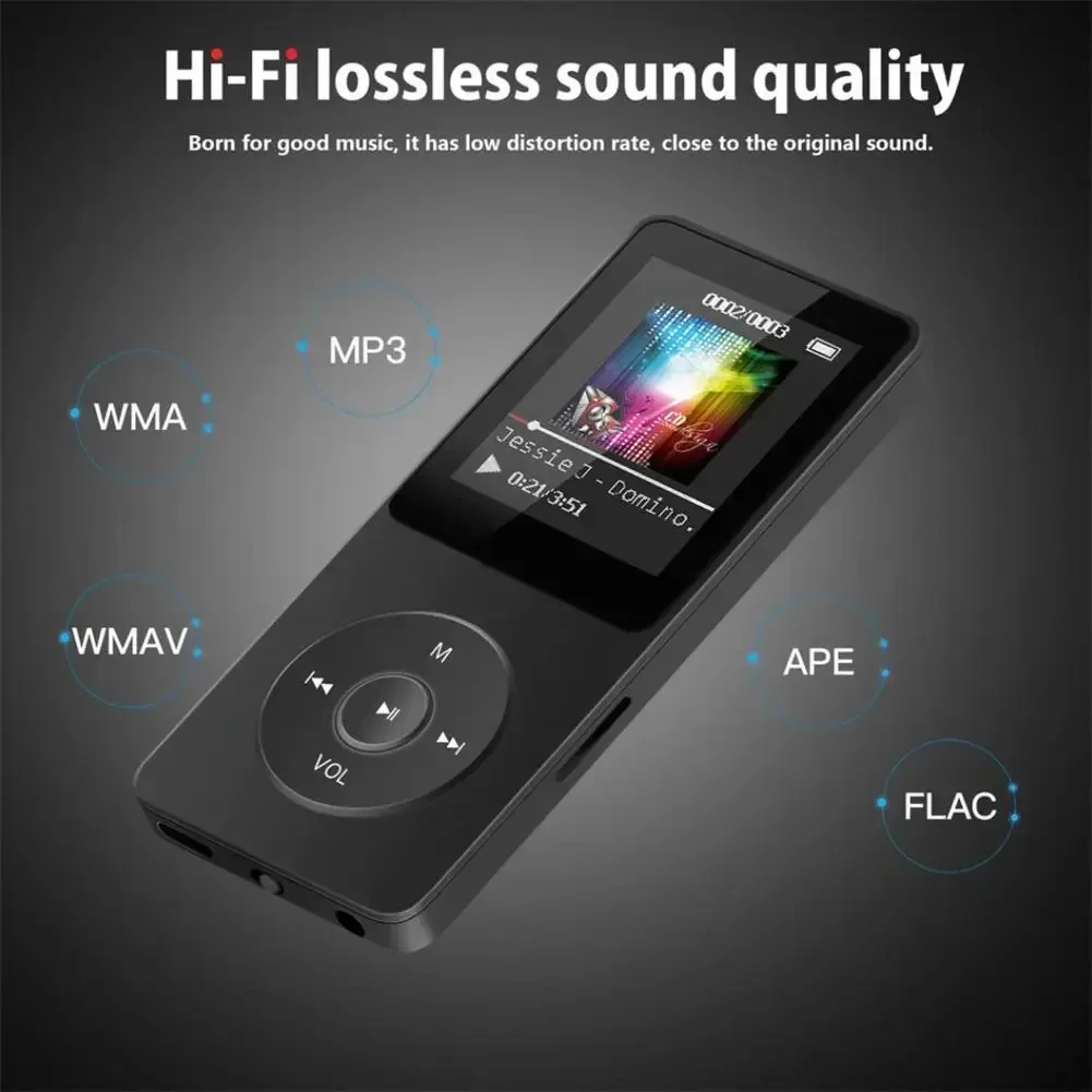 Lettore musicale Mp3 Bluetooth da 1.8 ''e-book portatile Mp4 giochi Radio Fm immagine Video penna di registrazione Mp3 per studenti ultrasottili esterni