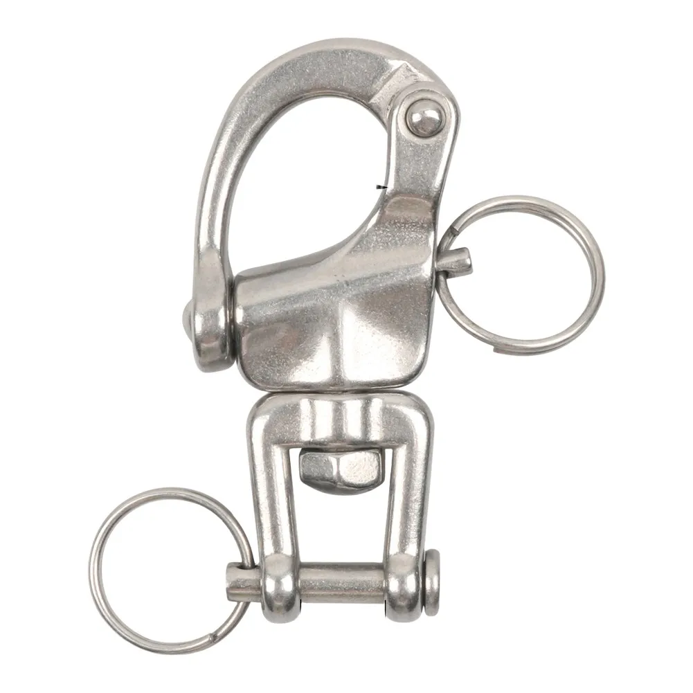 Marine 316 Snap Shackles 12 pcs with Swivel Eye and Piston Pin for Sailing Rigging For Yacht Anchoring and Load Control