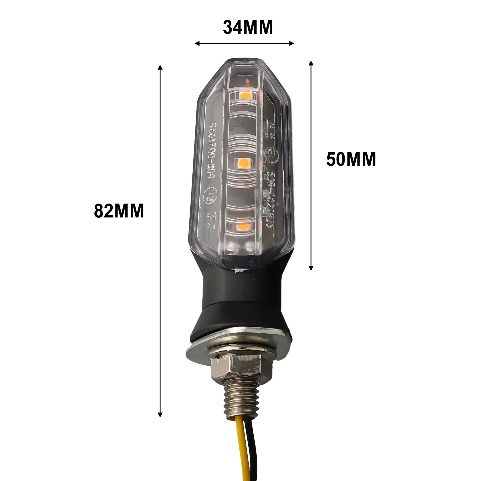 

Motorcycle Replacement Accessories Motorcycle Turn Signal Light LED Clear PC Lens Two Wire ABS Plastic Housing