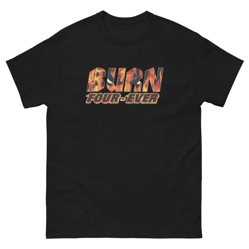 

Burn For Ever Skate Flames Fire Retro Vintage 90S Skateboarding T Shirt Design