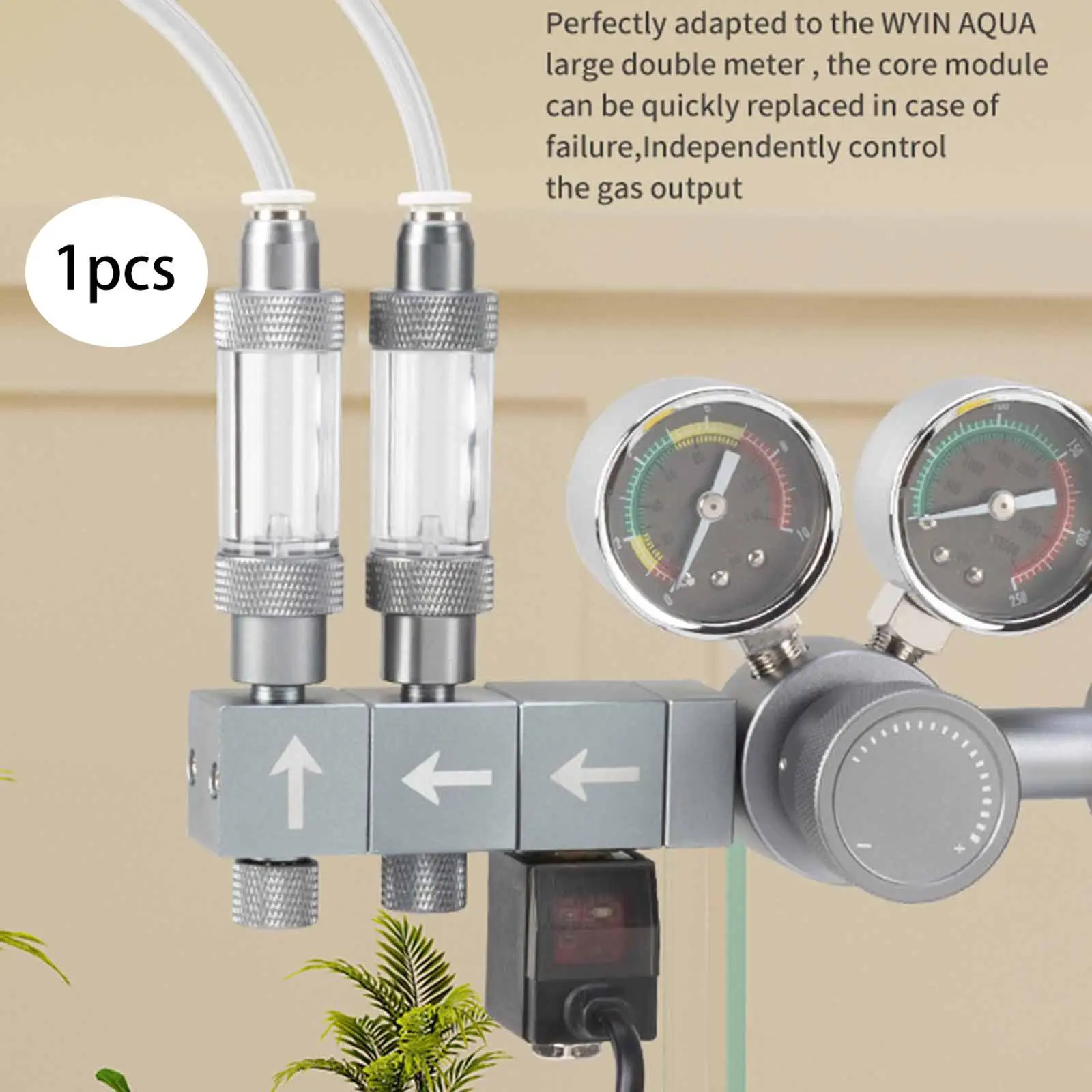 

Fish Tank CO2 Bubble Counter Bubble Gauge Module Sturdy Portable Quick Install Pressure Reducing Valve for Fish Tank Devices