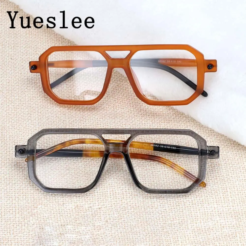 

54381 Fashion Square Big Frame Blue Light Blocking Leopard Glasses Frames Men Women Computer Eyeglasses