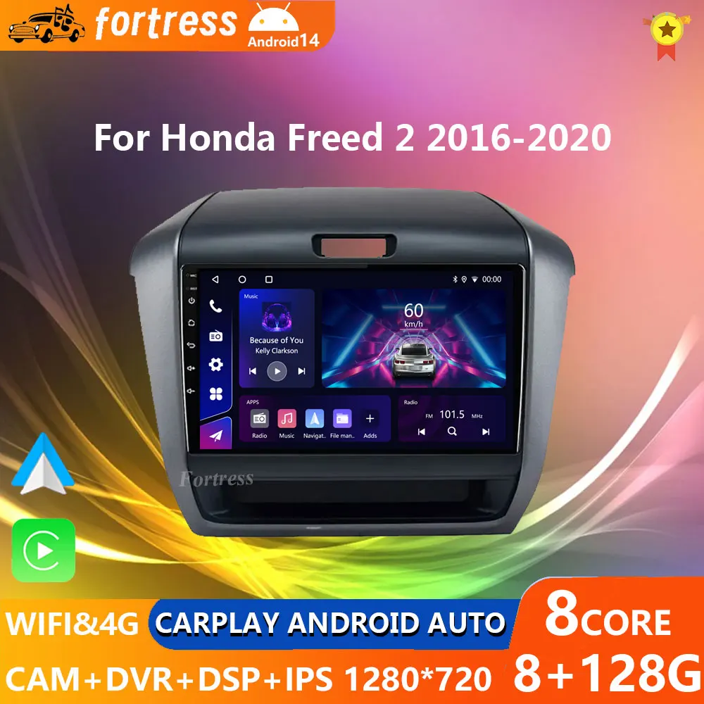 2 Din Android Auto Radio For Honda Freed 2 2016-2020 Stereo Carplay Multimedia Player Navigation GPS Autoradio 2din DVD