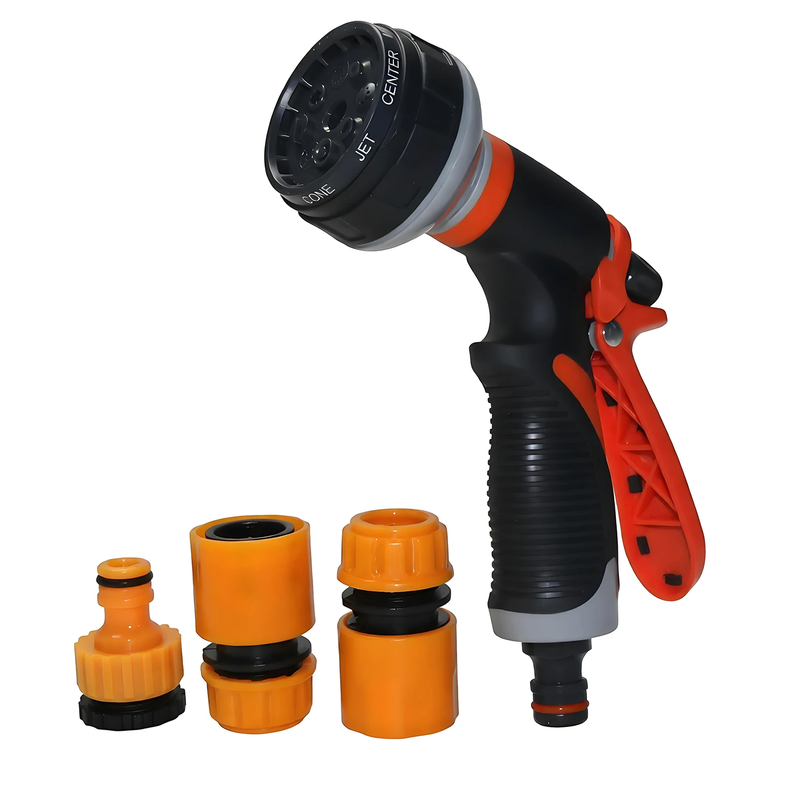 

4 шт. комплект, 8-скоростной водяной пистолет для мойки автомобилей и соединитель для шланга, комбинированный набор сосков, садовый полив, водяной пистолет, насадка для душа