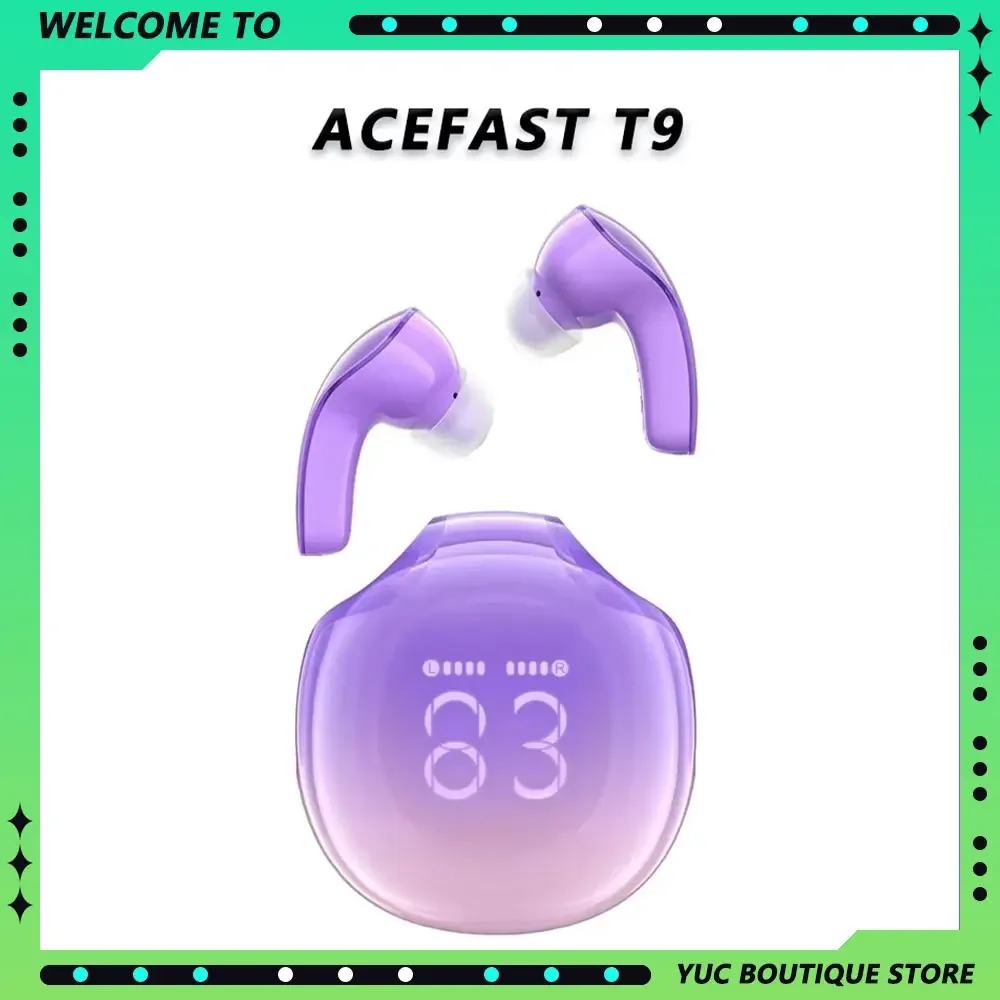 ACEFAST T9 Noise Reduction Bluetooth Wireless Earphone 5.3 Stereo Surround Hi Res Earbuds IPX4 Waterproof Bluetooth Headset