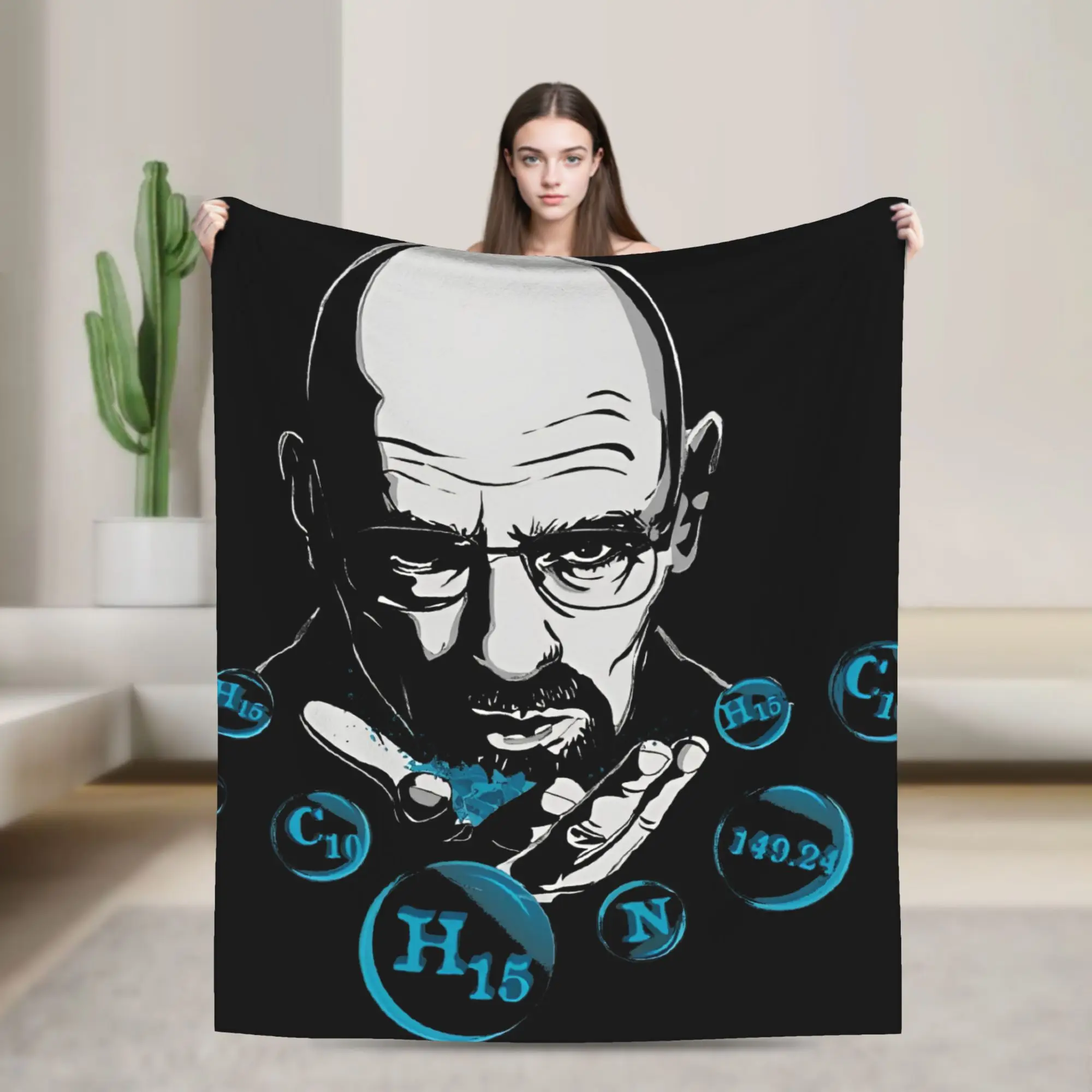 

Одеяло «Во все тяжкие» Walter White Heisenberg, фланелевое одеяло, мягкое теплое покрывало с принтом для домашнего дивана
