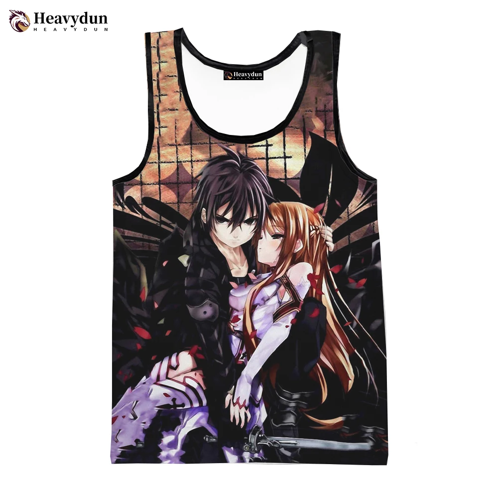 Newest Game Sword Art Online 2023 Fashion Summer Men Tank Tops Sleeveless Spring Harajuku Personality 3D Printed Beach Tops Tees