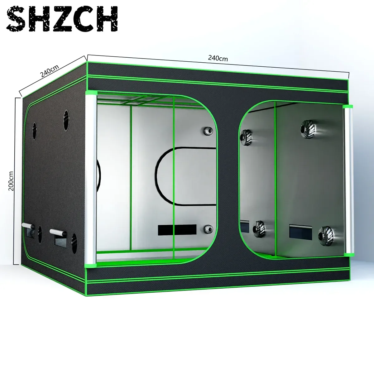240x240x200cm Cultivo Indoor Grow Tent Hydro Highly Reflective Fabric 600D Growing Tents For Indoor Plant