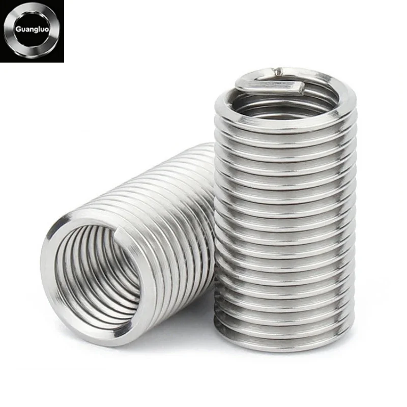 

M6 M8 M10 M12 M14 M16 304 Stainless Steel Fine Thread Wire Thread Insert Fine Tooth Screw Bushing Thread Repair