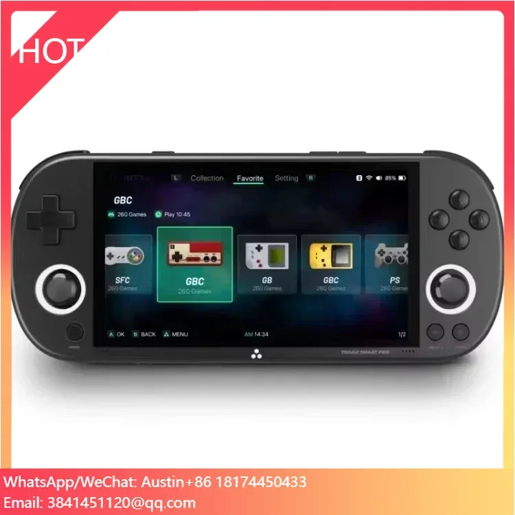 Trimui Smart Pro Layar 4.96 Inci Konsol Game Ps5 Sumber Terbuka Konsol Game Genggam Konsol Video Game Retro Saku