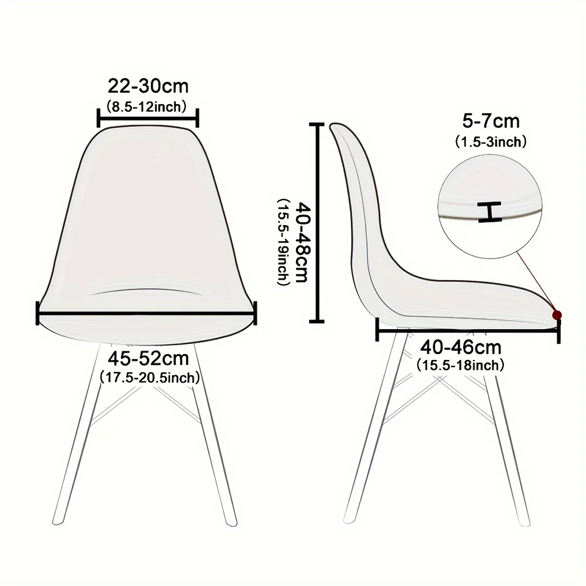 1pc Restaurant Shell Chair Cover Elastic Jacquard Fiber Chair Covers Pet-Friendly Removable Washable Chair Seat Cover Home Decor