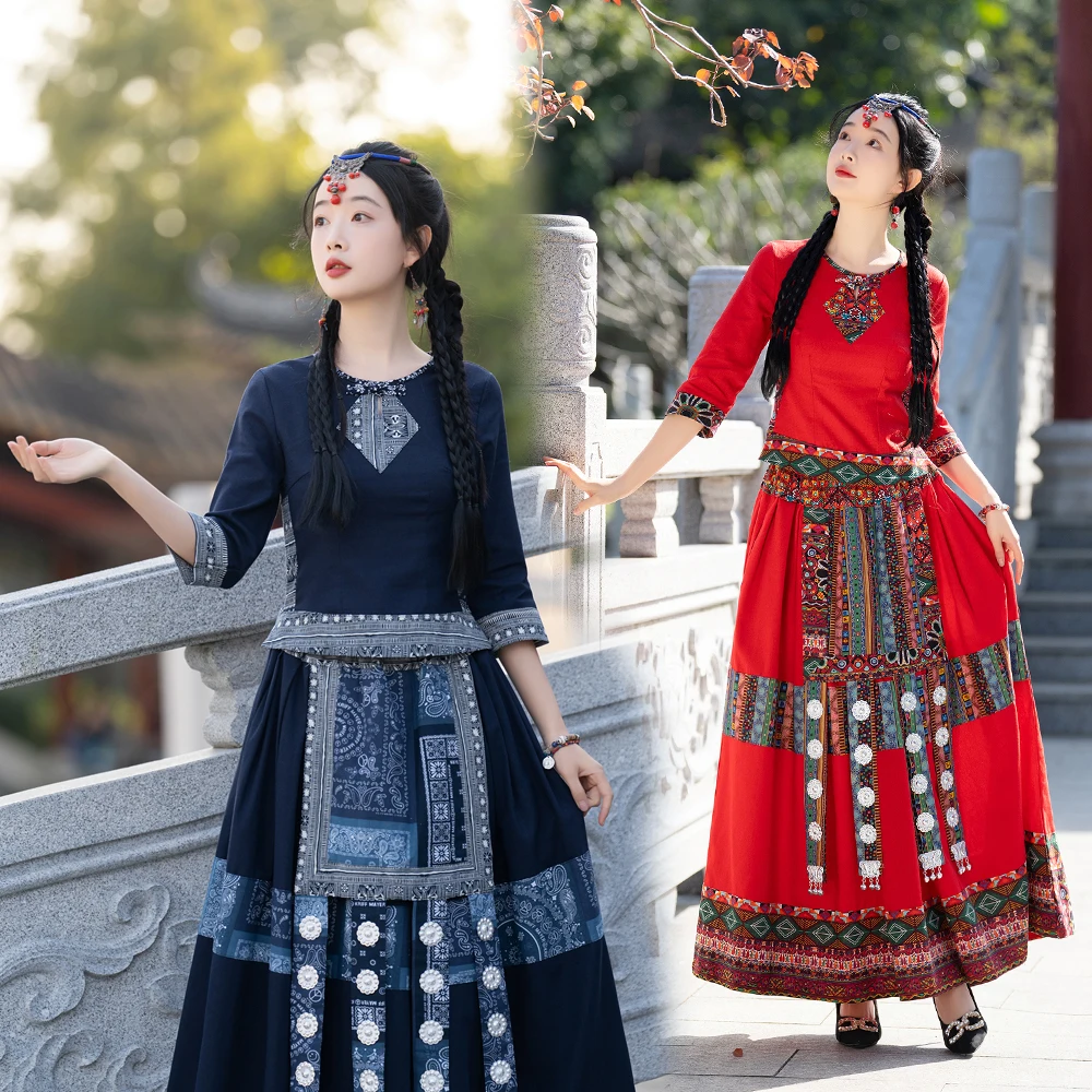 

Slimming Two-Piece Set Style Retro Republic of China Theme Spring Summer New Arrival Women's Cotton Traditional Cos...
