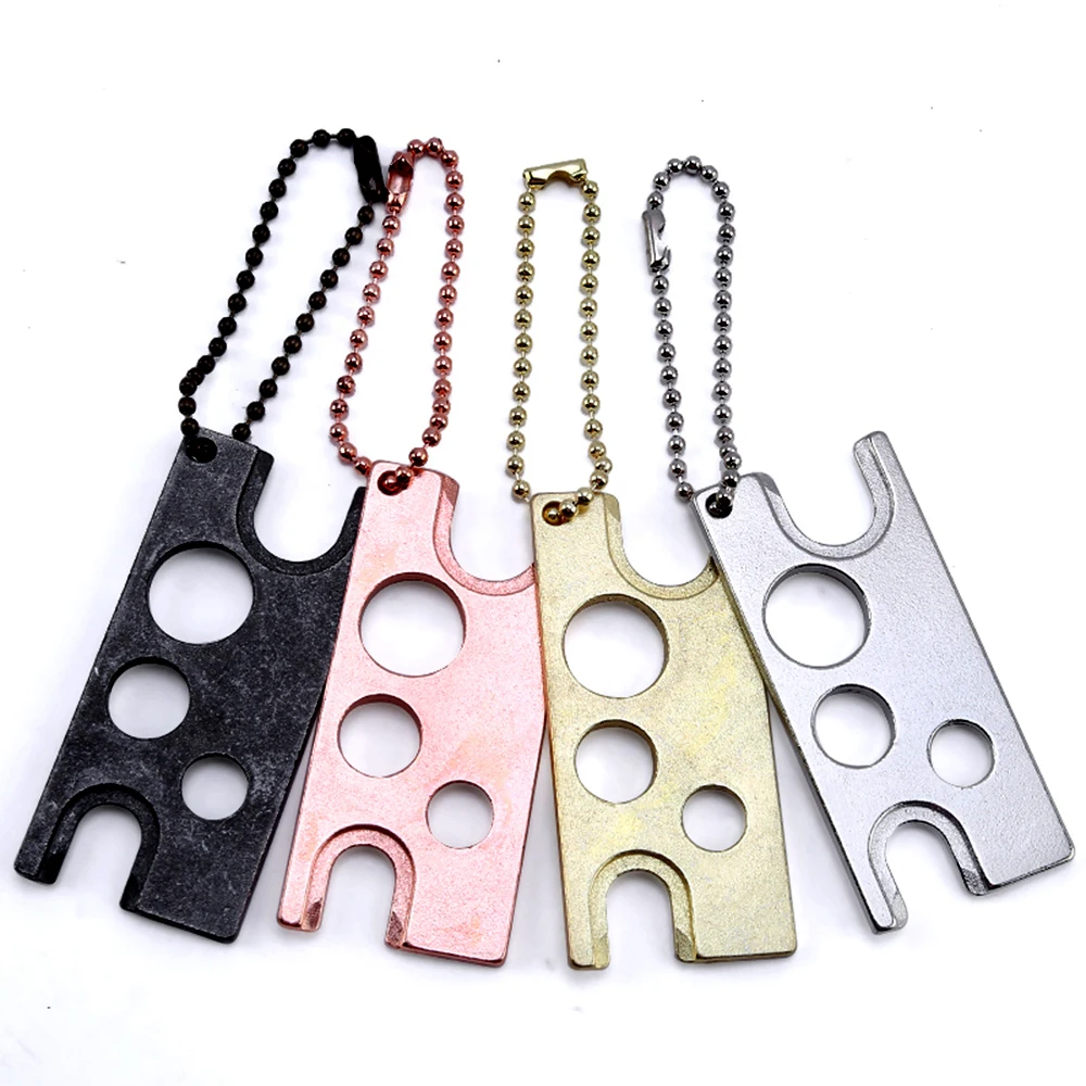 Metal Roller Bottle Caps Opener For Essential Oil Refillable Bottles With Key Ring Roller Balls Caps Remover Corkscrew Tool