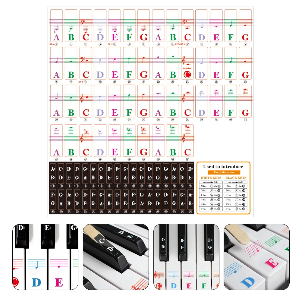 

Stickers Label for Piano Keyboard Note Labels Replacement Letter