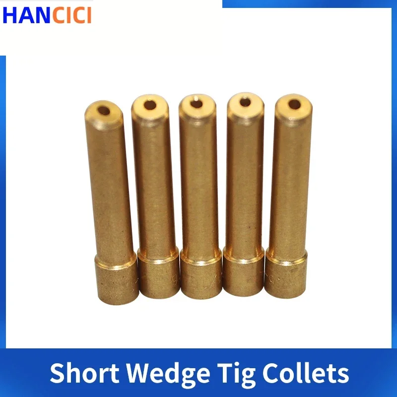 10PCS Wedge Tig Tungsten Electrode Collet 1.0MM  1.6MM 2.4MM 3.2MM Length Argon Welding Consumable For WP17/18/26 Torch