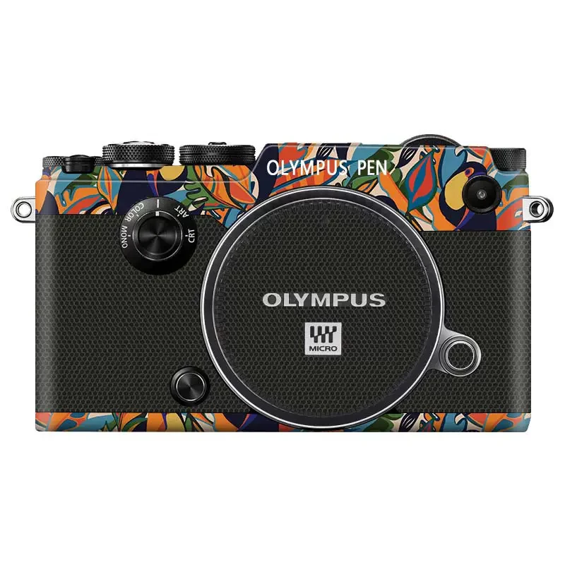 (Styl Retro) dla Olympus PEN-F Anti-Scratch naklejka na aparat folia ochronna ochrona na nadwozie skórzany pokrowiec długopis F