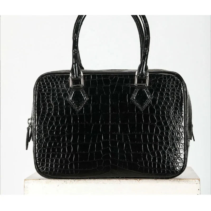 

Crocodile leather women's luxury handbag new fashion trend small square bag shoulder crossbody bag