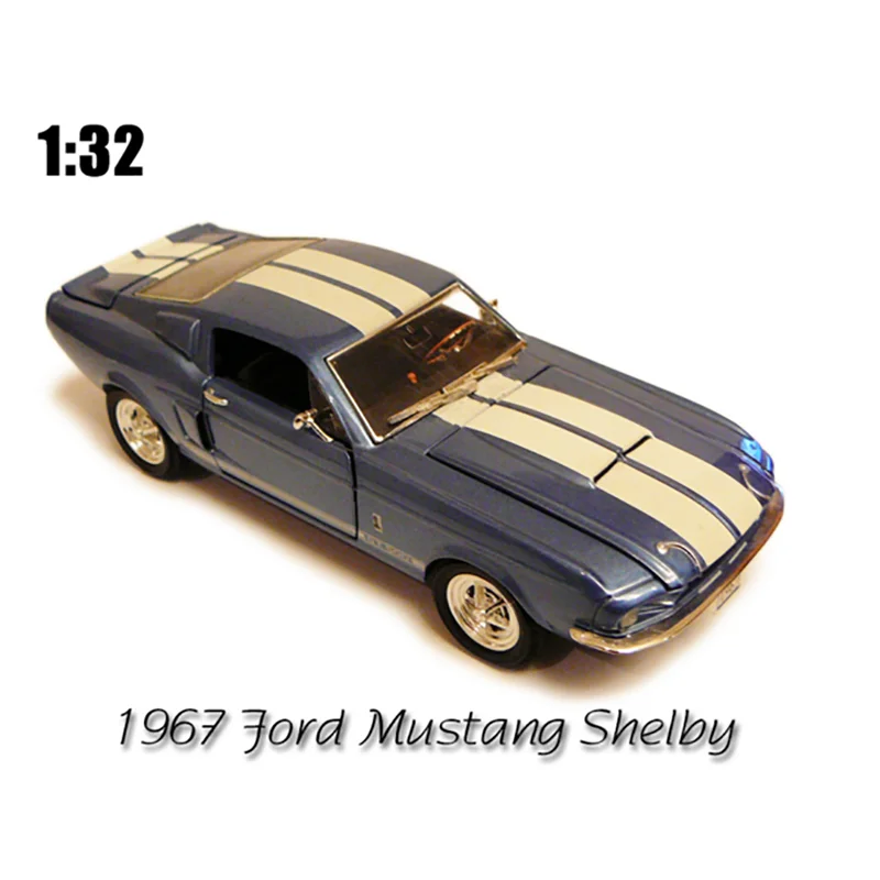 Diecast Alloy 1:32 1967 Ford Mustang Shelby GT500 Muscle Car Model Adult Classic Collection Static Display Souvenir Gift Boy Toy