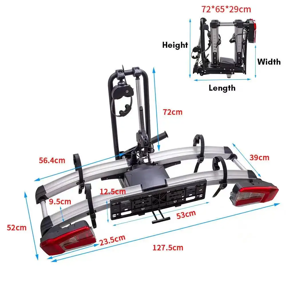 Foldable carbon steel bicycle stand, economical and efficient car with license plate