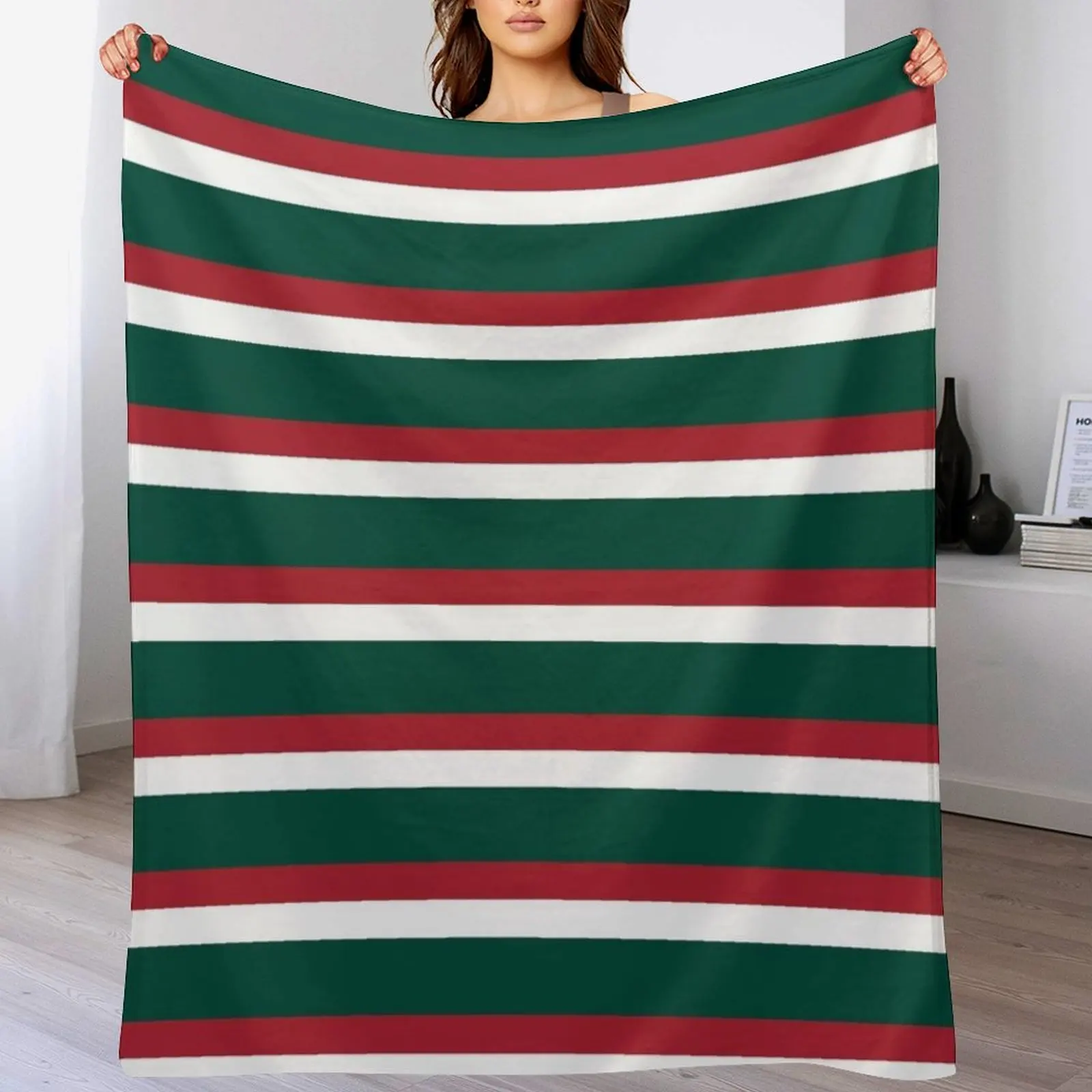 Leicester Tigers rugby club colours - Striped Throw Blanket Warm sofa bed Blankets