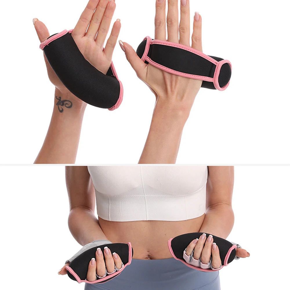 1Pair Wrist Support Soft Hand Weights Adjustable Straps - 2LB 4LB - Comfortable & Secure Weighted Neoprene Dumbbells with Straps