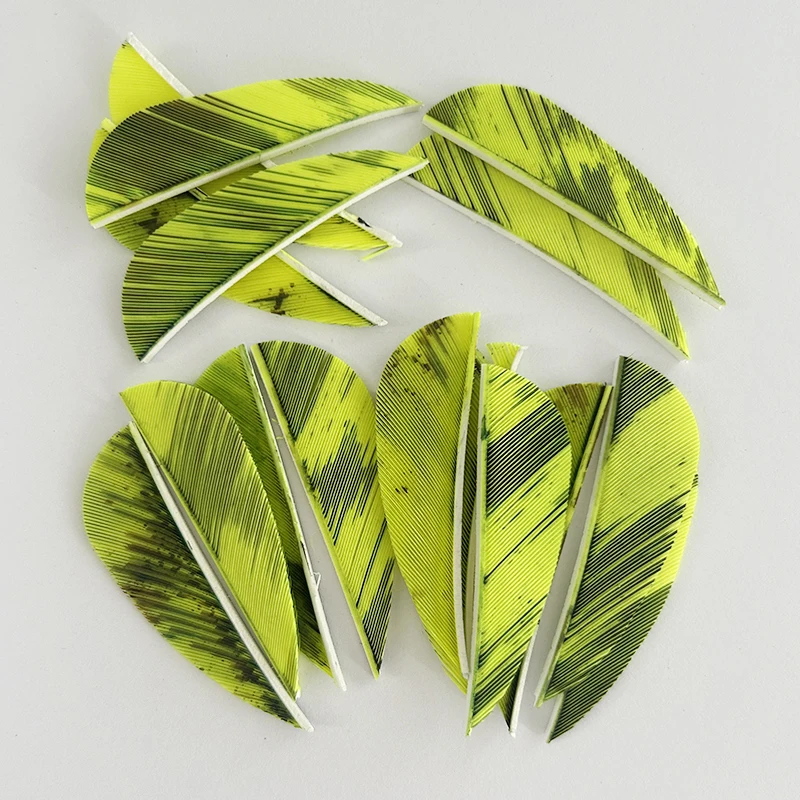 IBOUNFOX 50Pcs Archery Arrow Feathers 2inch Turkey Feathers Fletching Right Wing Parabolic Hunting Feathers Fletches Parts