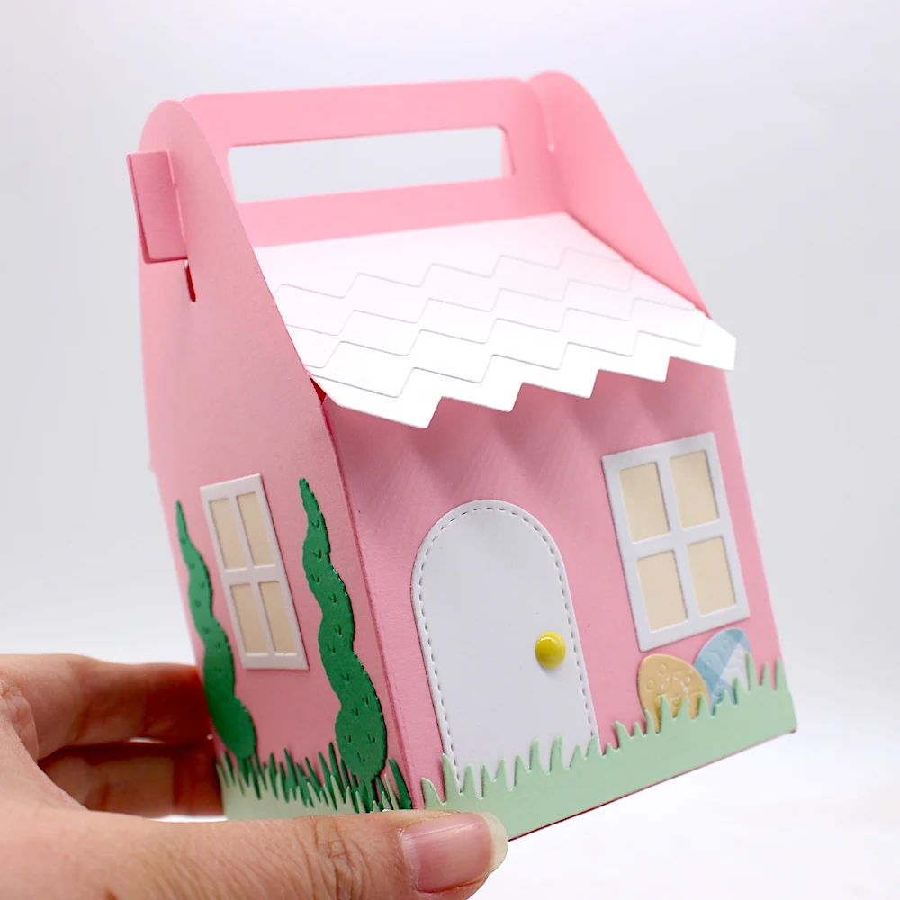 KSCRAFT Easter House Box Metal Cutting Dies Stencils for DIY Scrapbooking Decorative Embossing DIY Paper Cards
