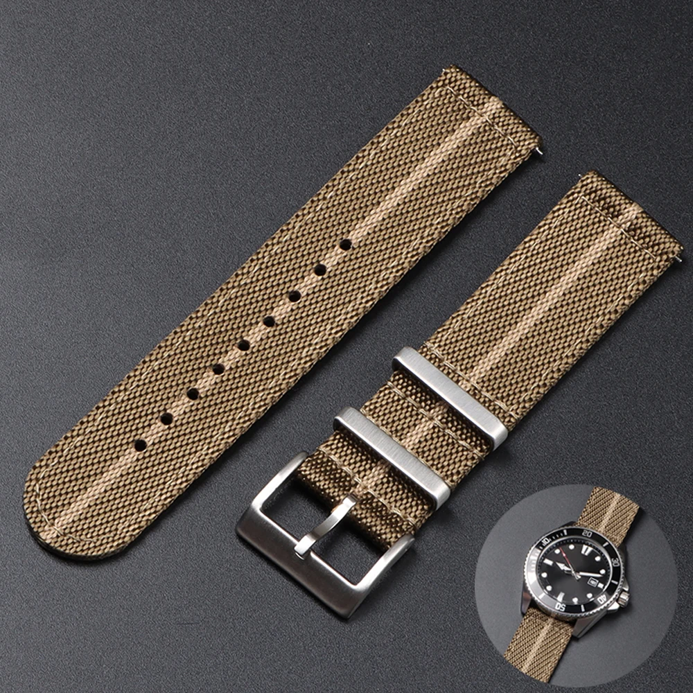 20 22 mm Nylonarmband für Tudor für Omega Uhrenarmband, gewebtes Canvas-Stoffband für Seiko Herren, Militär-Sport-Schnellverschluss-Armband