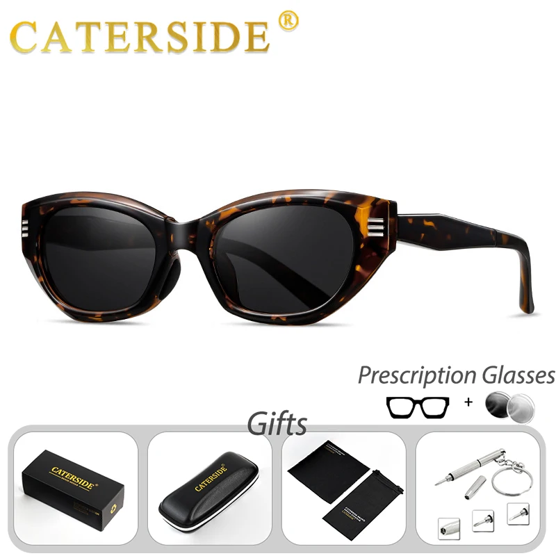 CATERSIDE Men Foldable Prescription Glasses Premium Tr-90 Frame Elliptical Lens Optical Glasses Women Fashion Reading Glasses