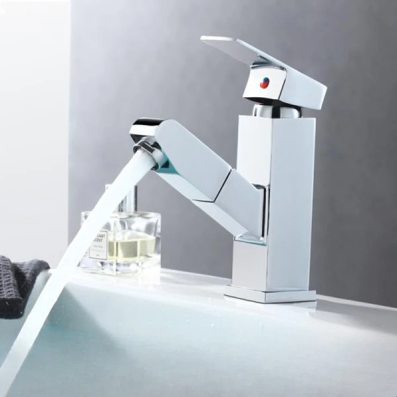 

Смеситель для раковины, выдвижной, горячая и холодная, столешница, умывальник, черный смеситель для ванной комнаты