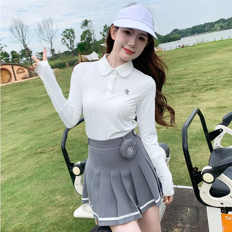 Polo de Golf de primavera para mujer, Tops transpirables de manga