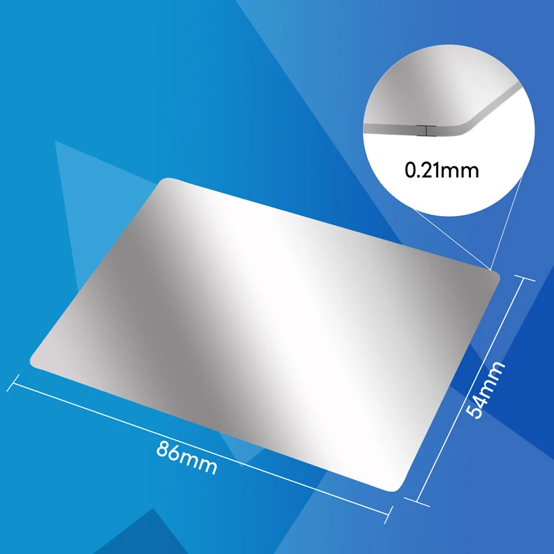 

Longer Aluminum Card Plate 86*54*0.21mm Suitable For Laser Engraving Metal Business VIP Cards, Nameplates, Business Cards