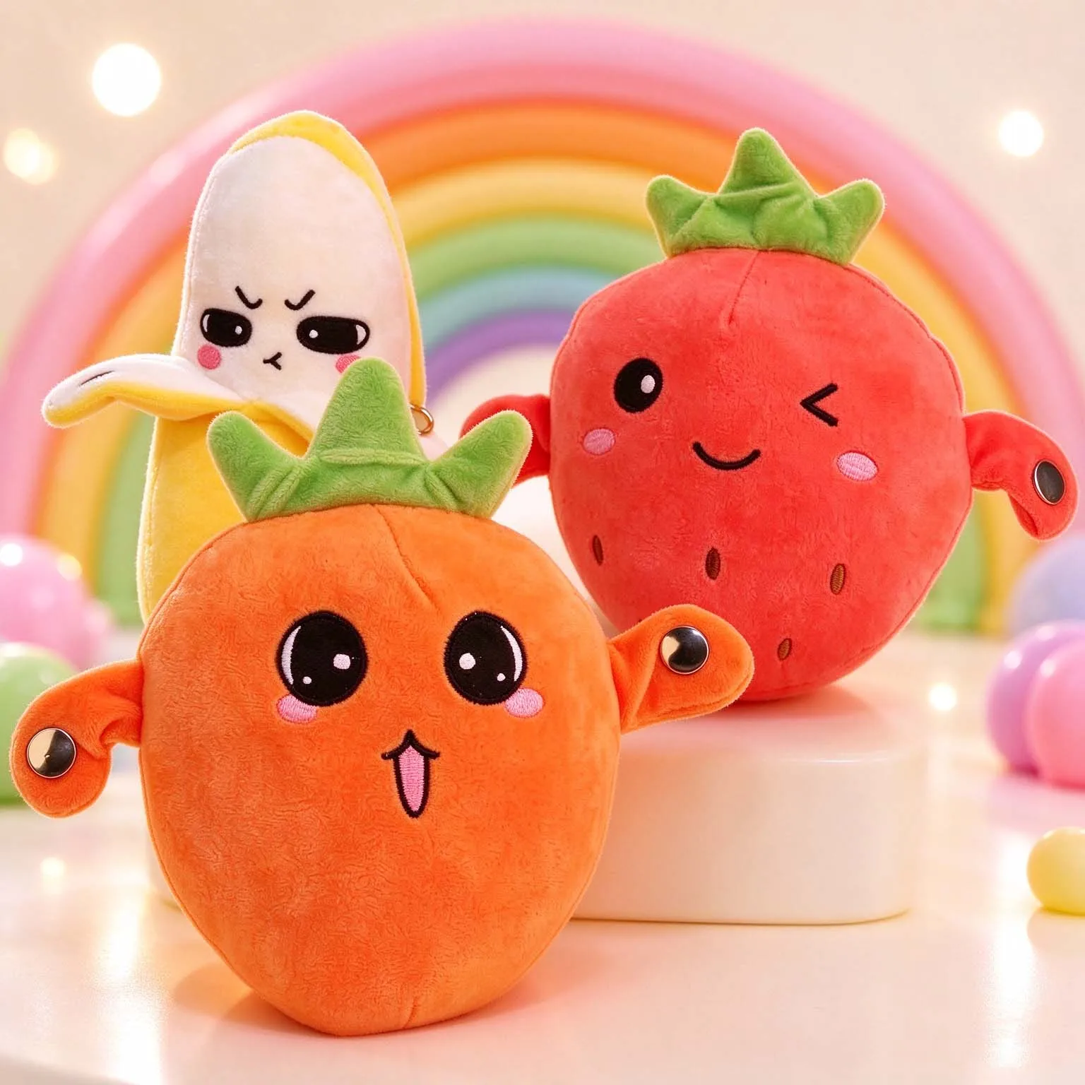 Pretty new Banana Fruit Induction Beat Toy Creative Music Dolls Kawaii Parent-child Toys Sensory Party Game Collectible Toy