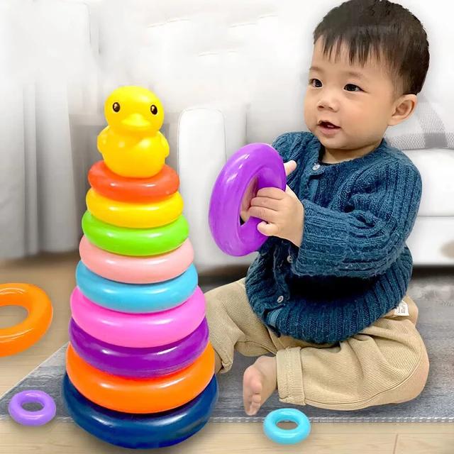Juguete Montessori para bebe torre de bolas rodantes juegos educativos para bebes pista de apilamiento juguetes de desarrollo para bebes de 1 2 y 3 anos AliExpress