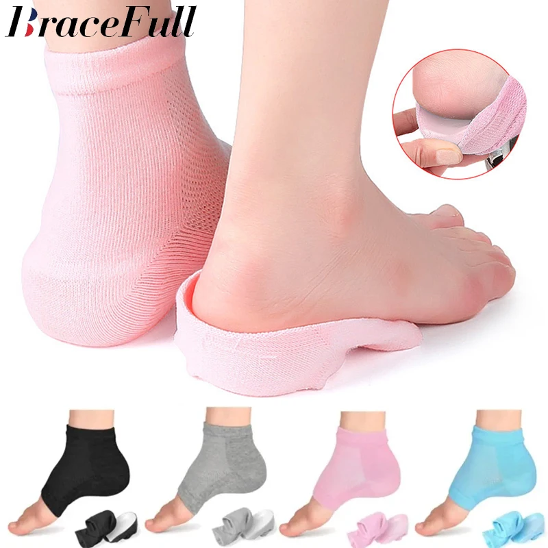 1Pair Invisible Height Max Socks Sports Thickened SEBS Heel Pads Anti-slip 2.5/3.5cm Half Height Increase Insoles Women Men