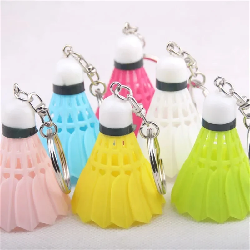 Creative Badminton Keychain Mini Sports Badminton Keyring Pendant For Men School Bag Ornament Creative Sports Gift