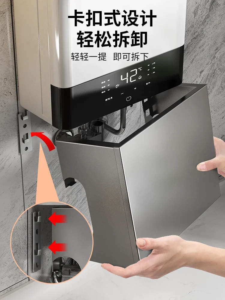 Cover of gas water heater Hiding ugly natural gas pipeline decorative shelf kitchen hole plate below wall-hung boiler